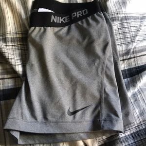 grey, NIKE pro compression shorts